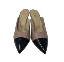 Bruno Magli Minni Pointed Toe Heels Nude/Black Size 9.5M NIB