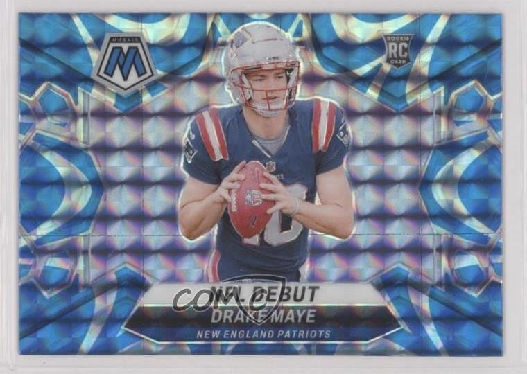 2024 Panini Mosaic NFL Debut Reactive Blue Prizm Drake Maye #273 Rookie RC 0w1