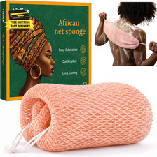 African Net Sponge Authentic with Knots - Exfoliating Washcloth Towel, Back Scru