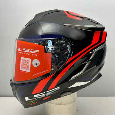 LS2 Adult's Challenger GT Propeller Motorcycle Helmet Red/Blue - SM - 327-1242