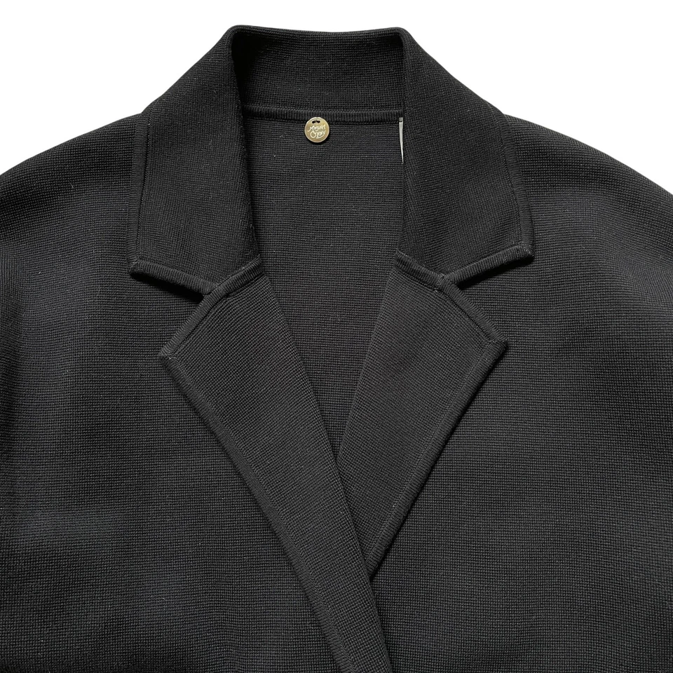 Blazer Margaret O’Leary Tejido M | Negro, Doble Pecho, Mezcla de Algodón Suave Foto 2 de 4