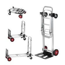 Aluminum Hand Truck 2 in 1 Folding Dolly Cart 400 lbs Capacity Heavy Duty