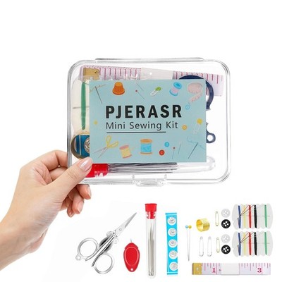 Min Sewing Kit, Travel Sewing Kit with Multi-Color Threads, Scissors, Needles, B