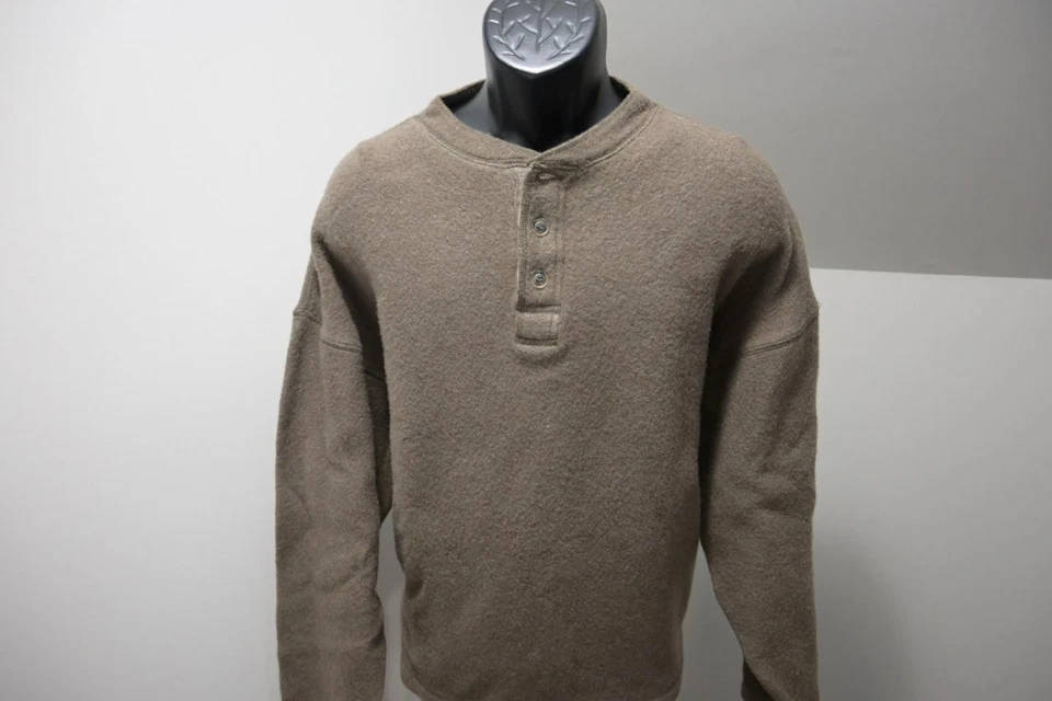 Suéter Pullover Henley de Lana The Big De Colección Abercrombie & Fitch Para Hombres Talla Grande Foto 3 de 4
