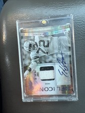 Ed Too Tall Jones Prime Series Autographed Card with Piece Of Game Jersey 13/15