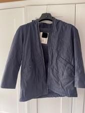 M&S Girls Navy Hooded Coat Age 10-11 Years