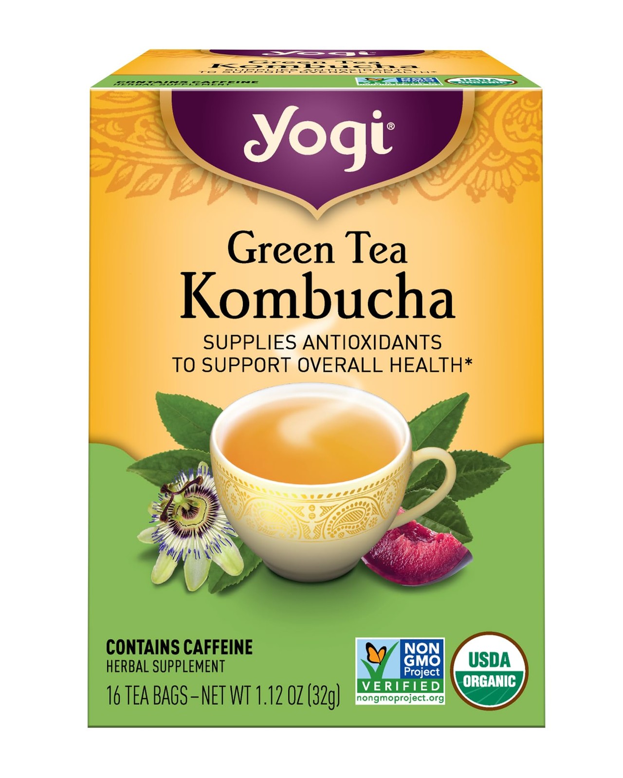 Green Tea Kombucha Organic, 16 Count, 32 Gm