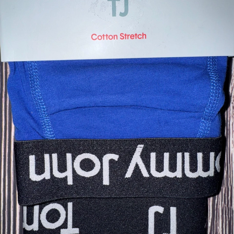 Paquete de 2 calzoncillos boxer Tommy John de algodón elástico para hombre entrepierna grande azul negro Foto 4 de 4