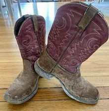 Durango Kid's Lil' Rodeo Briar Brown Brick Red Western Boots Size 13 DBT0222TS