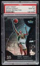 2007-08 Topps Finest Black Refractor 69/75 Kevin Durant #71 PSA 10 GEM MT 04b0