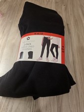 Tuff Athletics youth girls 2 pack Fleece lined Leggings Medium Black