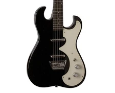 Silvertone 1449 Series Double Cut Guitar - Black Silver Flake