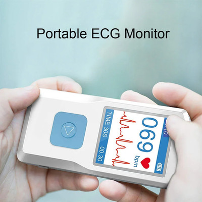 Portable Handheld ECG Monitor - Instant Heart Rate Reading, Bluetooth & USB