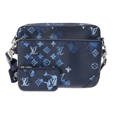 LOUIS VUITTON Monogram watercolor Trio Messenger blue M57840