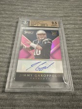2014 Select - Rookie Autographs Jimmy Garoppolo #RA-JG Fuchsia Prizm /75 BGS 9.5