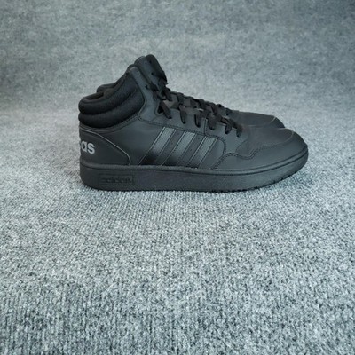 Adidas Hoops 3.0 Mid Shoes Mens Size 11 Black Mid Top Basketball Sneakers GV6683