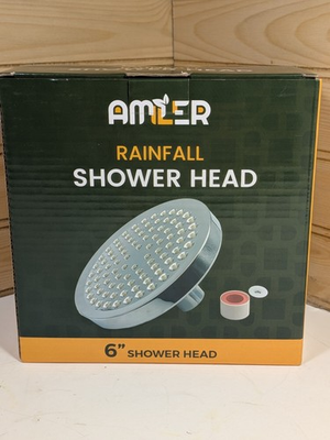 #ad #ad Amler 6quot; Rainfall Shower Head Chrome Round High Pressure Wall Mount $13.99