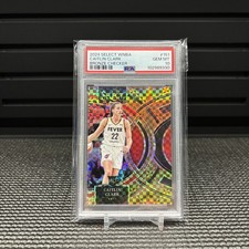 2024 Panini Select WNBA #151 Caitlin Clark Bronze Checker Prizm 45/49 RC PSA 10