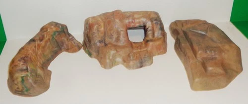 MARX TANK BATTLE- IWO JIMA - CUSTERS LAST STAND / MARBLEIZED ROCK FORMATIONS