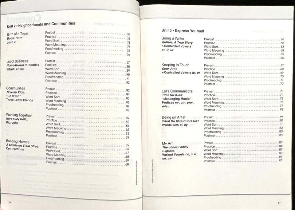 3rd Grade - TREASURES - Phonics/Spelling Practice Book (STUDENT WORKBOOK) (2009) - Image 4 of 4