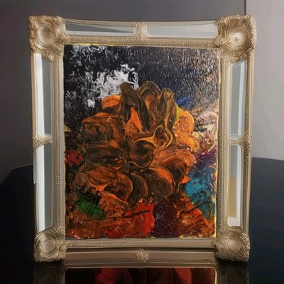 Original Acrylic Painting 8x10 Flower Abstract Impressionism By Bonnie