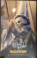 Halloween NICK CASTLE SIGNED 7 1/2 x 12 FOAM BOARD