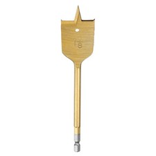 Spade Drill Bit 1-3/8" Paddle Flat Bits Wood Hole Cutter Gold Tone