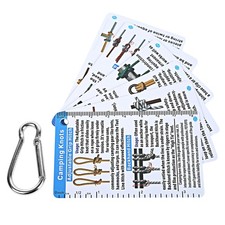 24 Rope Knots Camp Cards - Camping Supplies Waterproof Knot Tying kit,Camp Ge...