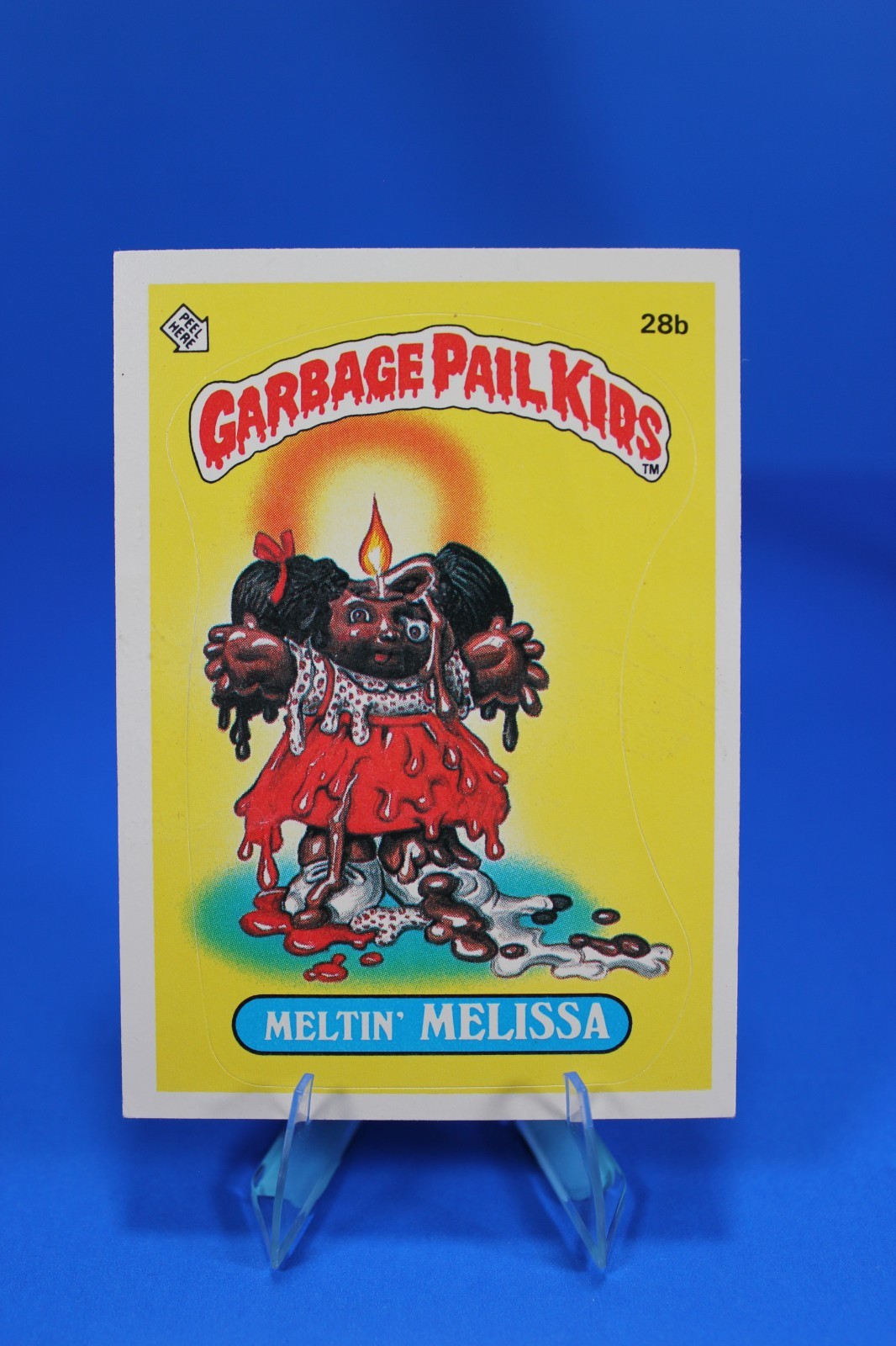 1985 Topps Garbage Pail Kids Card GPK First Series 1 OS1 28b Meltin' Melissa