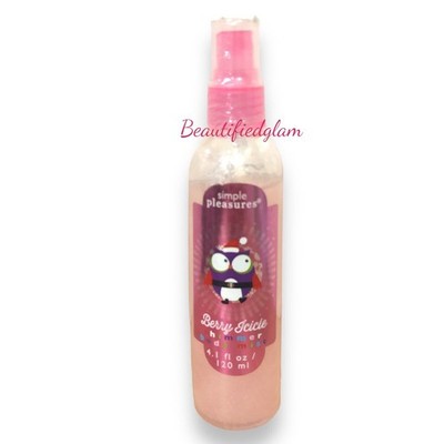 SIMPLE PLEASURES BERRY ICICLE SHIMMER BODY MIST 4.1 OZ /120 ML NEW