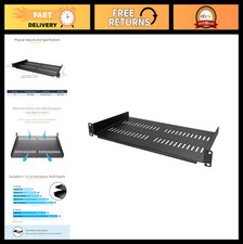 Vented 1U Server Rack Shelf - Cantilever Tray for 19" Network Rack, 44lb Capacit