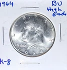 90% Silver 1964 D JFK Kennedy Half Dollar Brilliant Uncirculated (BU)