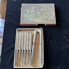 Vintage HMQ Nut Cracker Crab Lobster Shell Cracker Pecan Nut Metal Original Box