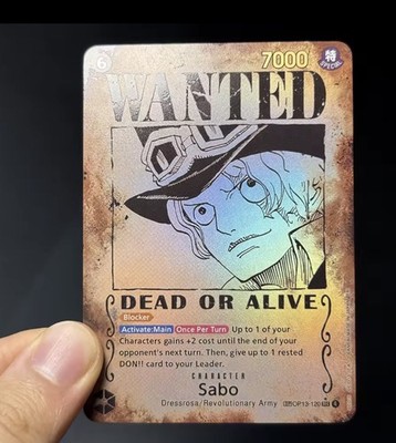 One Piece Card Sabo WANTED SP Alt Art OP13-120 SEC Near Mint Englisch