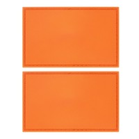 "2Er Pack Orange Flaggen Patches 3.1\"X2\" Pvc AufnäHer FüR Kleidung/HüTe"