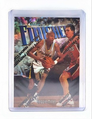 Reggie Miller 1997-98 Topps Finest #150 Silver Refractor Missing Serial /1090