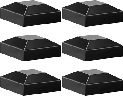 #ad #ad Aluminum Fence Post Caps 2quot; X 2quot; Black Post Caps Fence Topper Pressure Fit Post $30.38