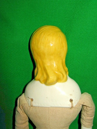 Reproduction China Doll Ready to Dress Blond 15" Glazed Ceramic 1986 - Picture 5 of 8
