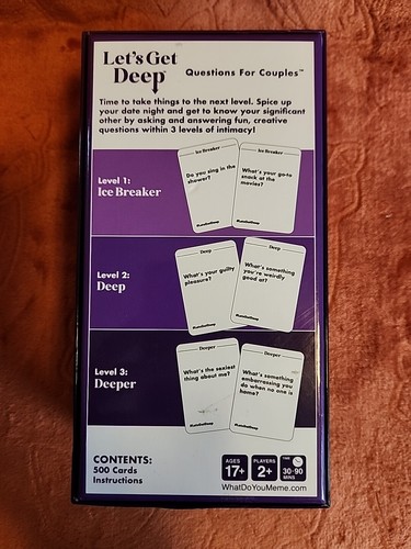 Spice Up Date Night With LET'S GET DEEP, A Card Game For Couples. NEW - Picture 4 of 4