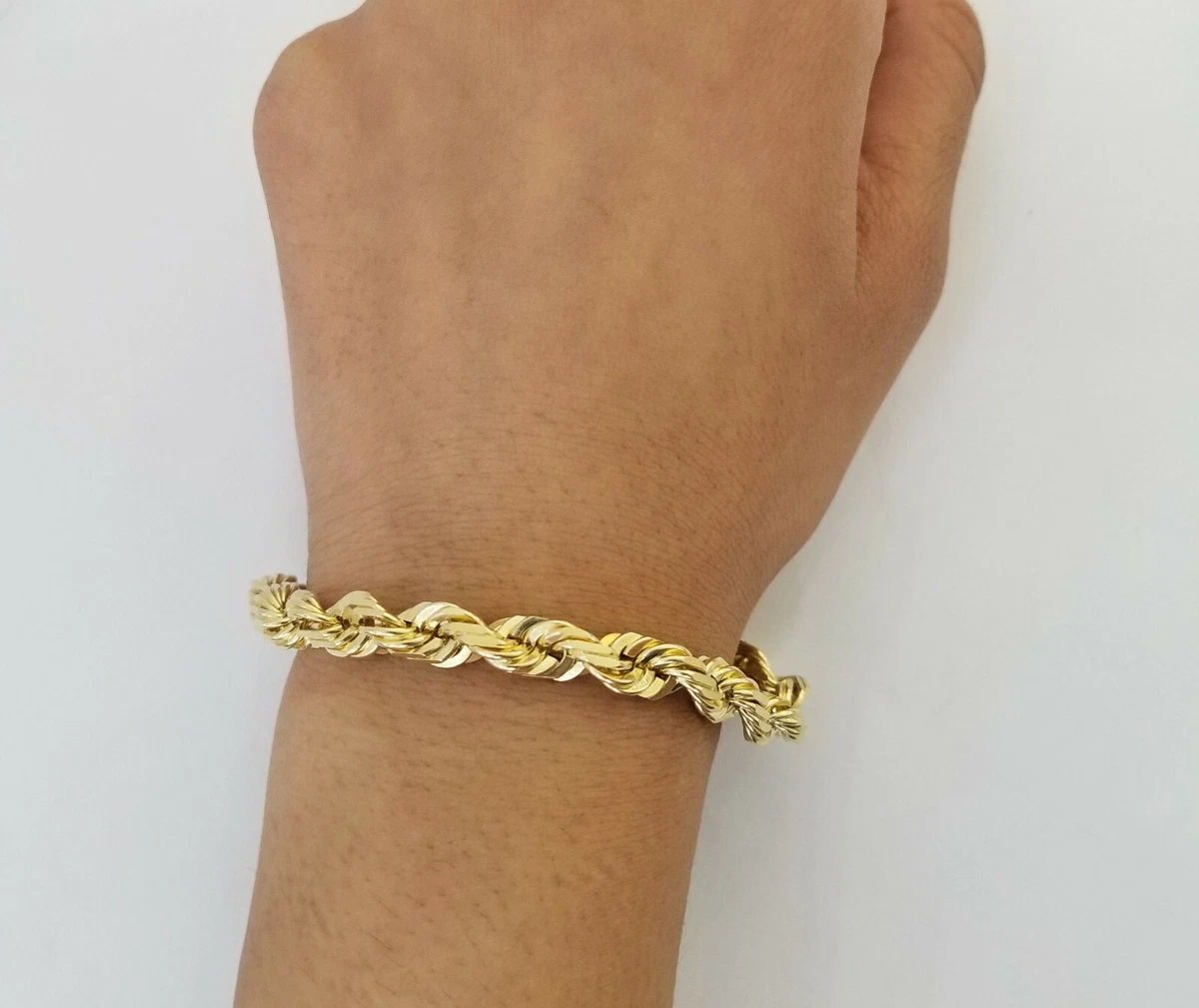 Mens rope deals bracelets gold