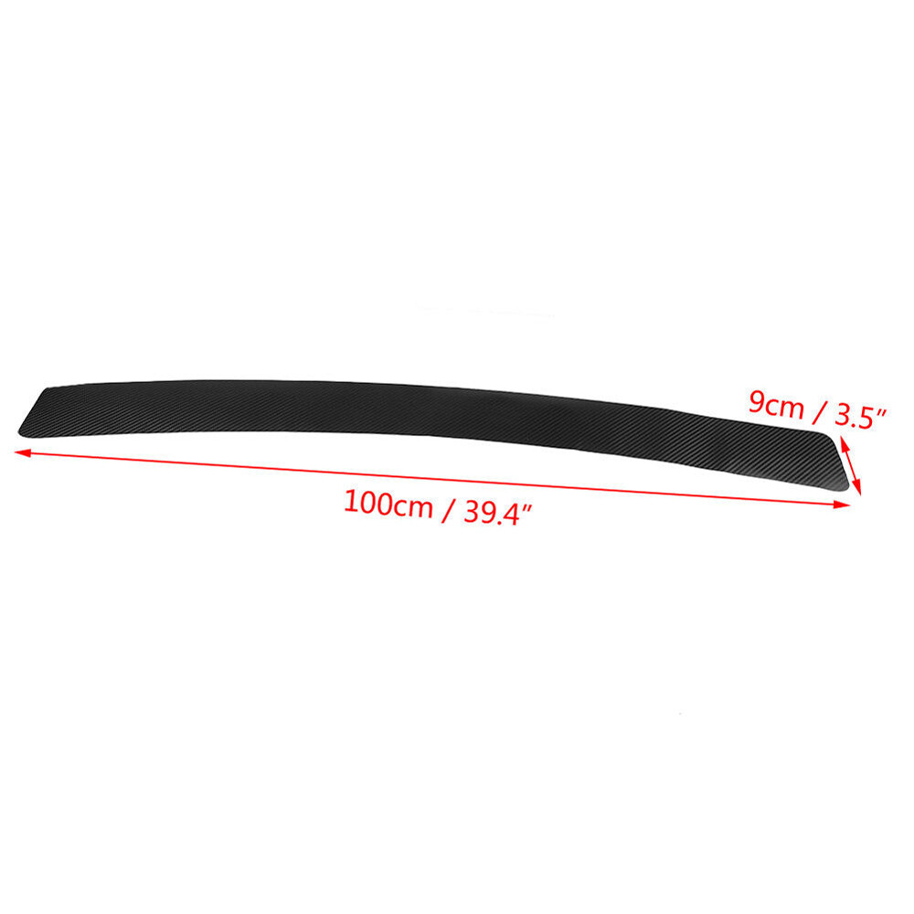 Carbon Fiber Car Rear Bumper Trunk Protector Corner Trim Sticker 100cm x 9cm