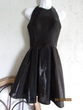 Betsy & Adam sz 2 nwt little black shimmering cocktail dress pockets keyhole