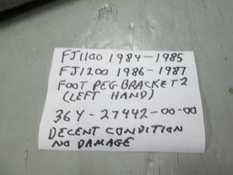  1984 - 1985 FJ1100 1986 1987 FJ1200 ЛЕВАЯ РУКА НОГИ КОЛЫШЕК КРОНШТЕЙН 36Y-27442-00-00 - Изображение 3 из 4