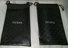Lot of 4 - GUESS Sunglasses Eyewear Glasses Drawstring Pouch Bag Soft Case Black
