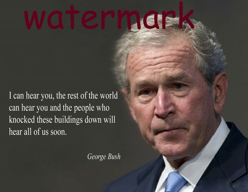 George W Bush Famous Quotes President George W. Bush On 9/11 Famous Quotes Publicity Photo | Ebay