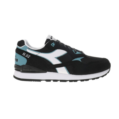 diadora N.92 Lace Up  Mens Black, Blue Sneakers Casual Shoes 173169-D1185