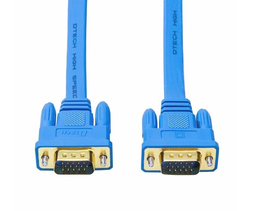 DTECH VGA Monitor Cable, 50ft, Flat, Male to Male, 15 Pin, Full HD, SVGA - Image 3 of 3