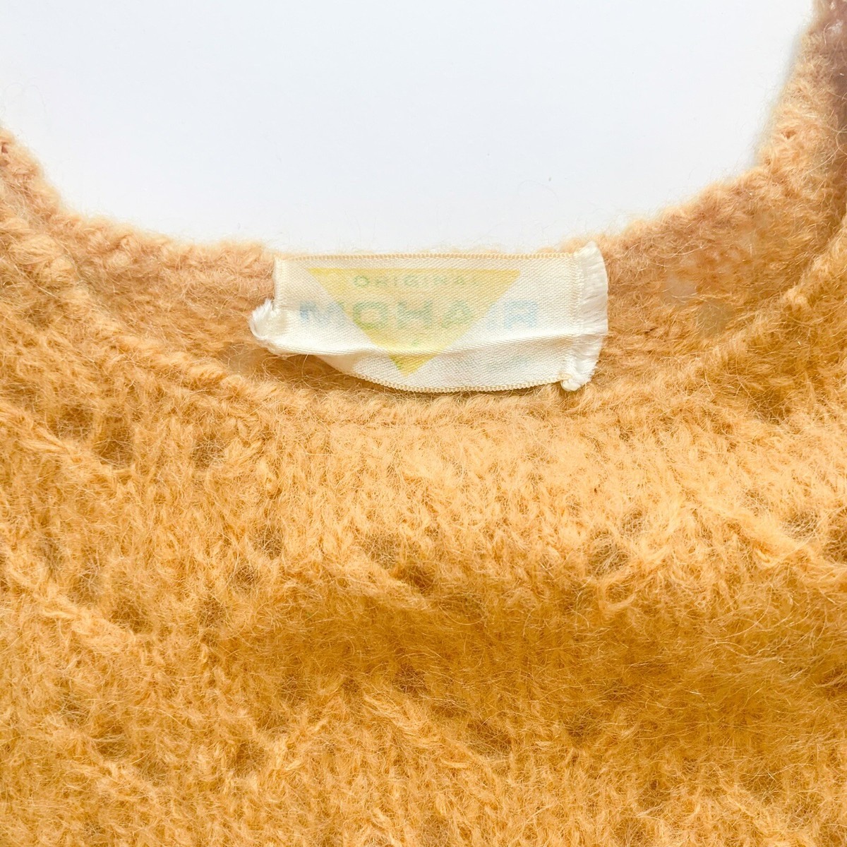 Vintage Original Mohair Camel Tan Knit Pullover Women's Vintage Original Mohair Camel Tan Knit Pullover Women's