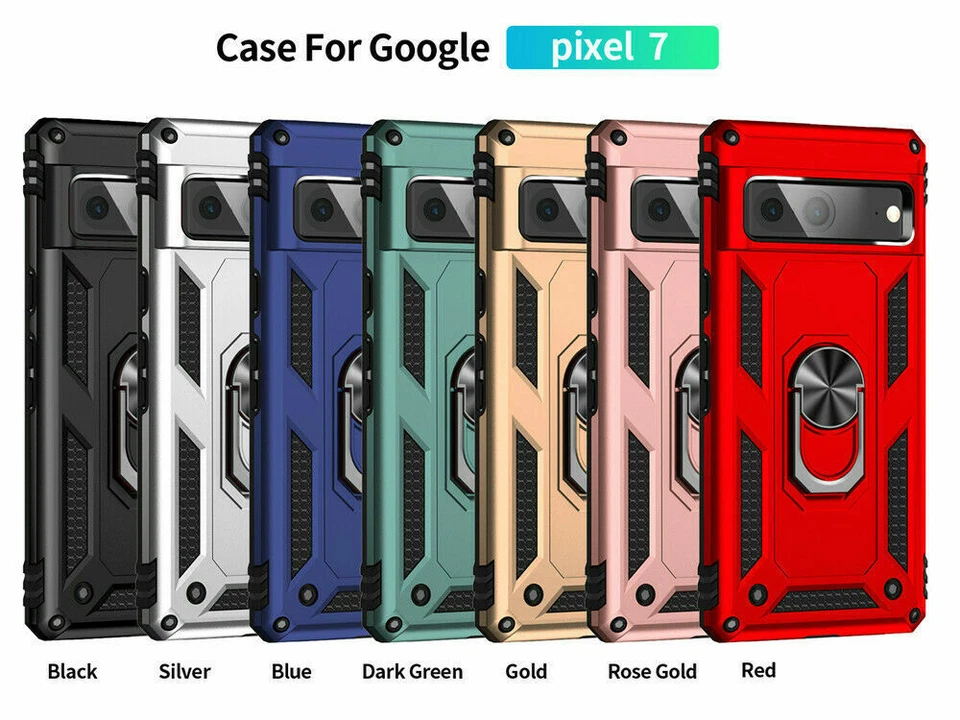 Stand Armor Shockproof Hard Phone Case For Google Pixel 7 6 Pro 5a 4a 4 3a XL - Image 4 of 4