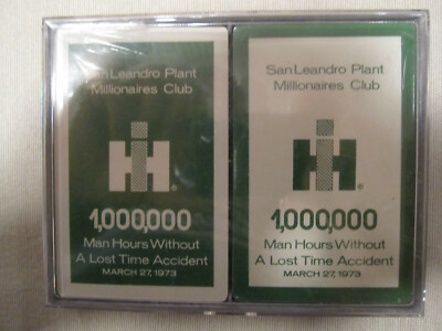 Vintage International Harvester IH Playing Cards San Leandro, CA Plant 1973